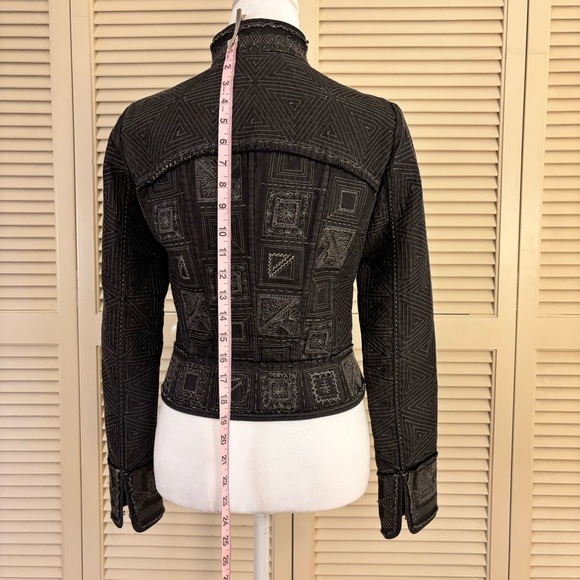 Elie Tahari Jacket Embroidered Gray XS - Picture 5 of 13